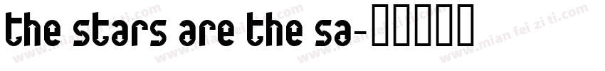 The stars are the sa字体转换